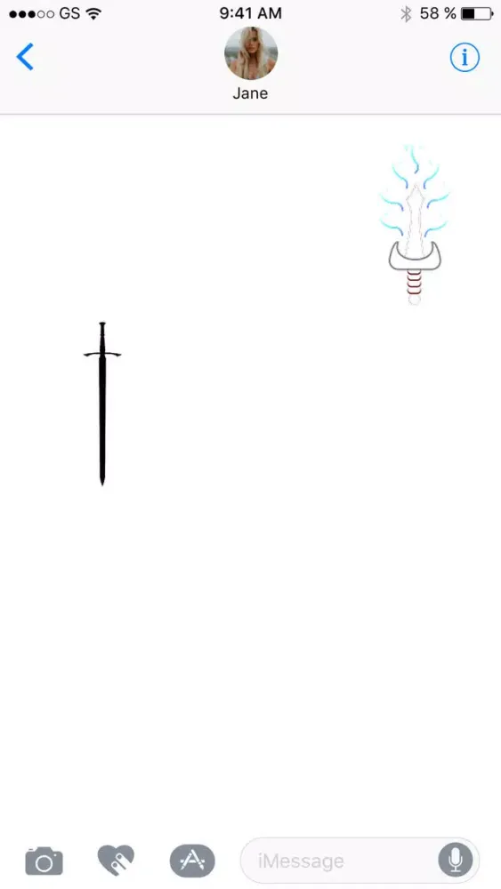 Tangkapan skrin Swords Seven Sticker Pack