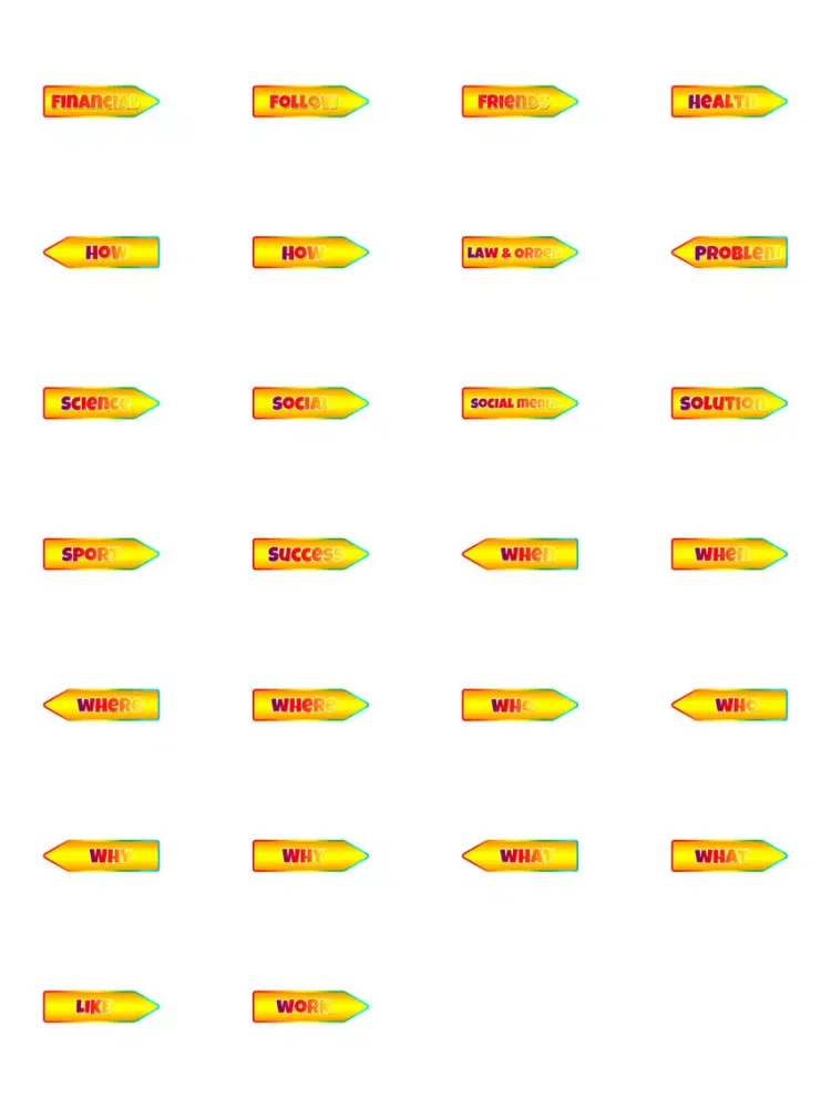 تصاویر Yellow Arrows Sticker Pack iPad 