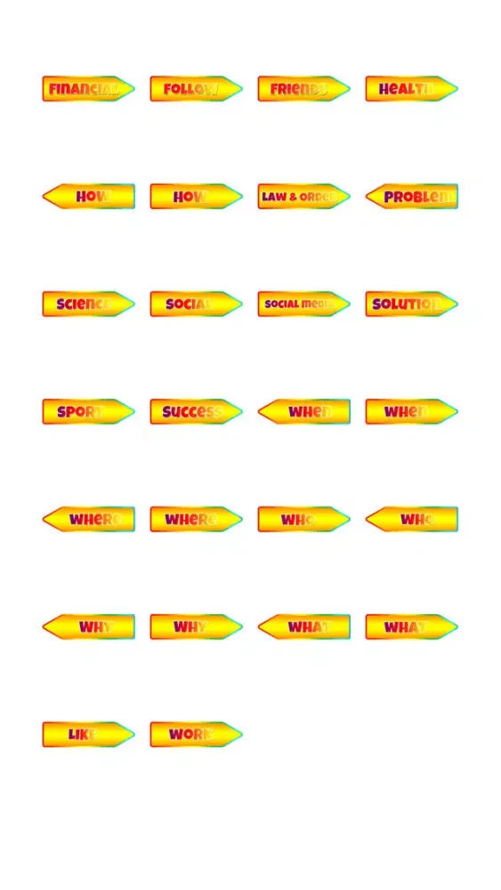 تصاویر Yellow Arrows Sticker Pack