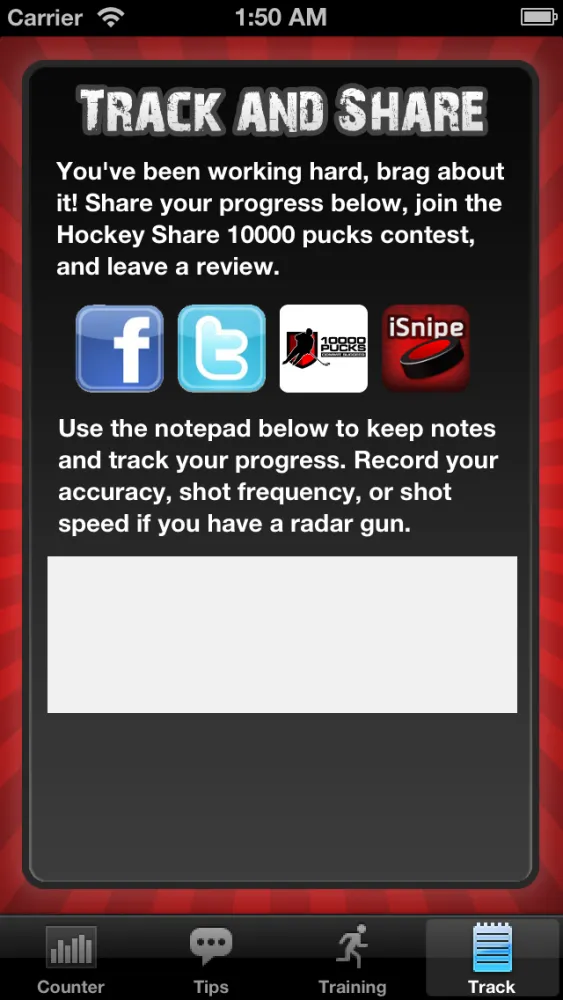 Capturas de tela do iSnipe Hockey Trainer