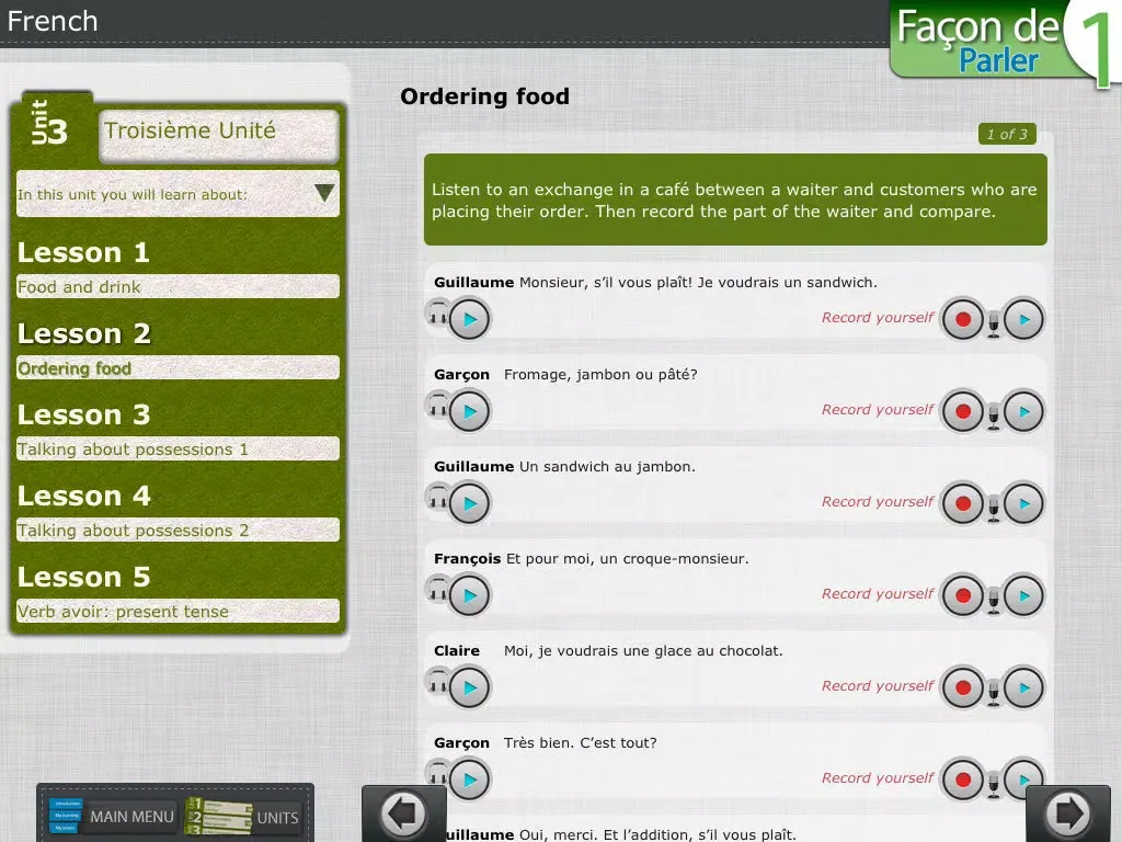 Tangkapan skrin Learn French Lab: Façon 1 iPad 