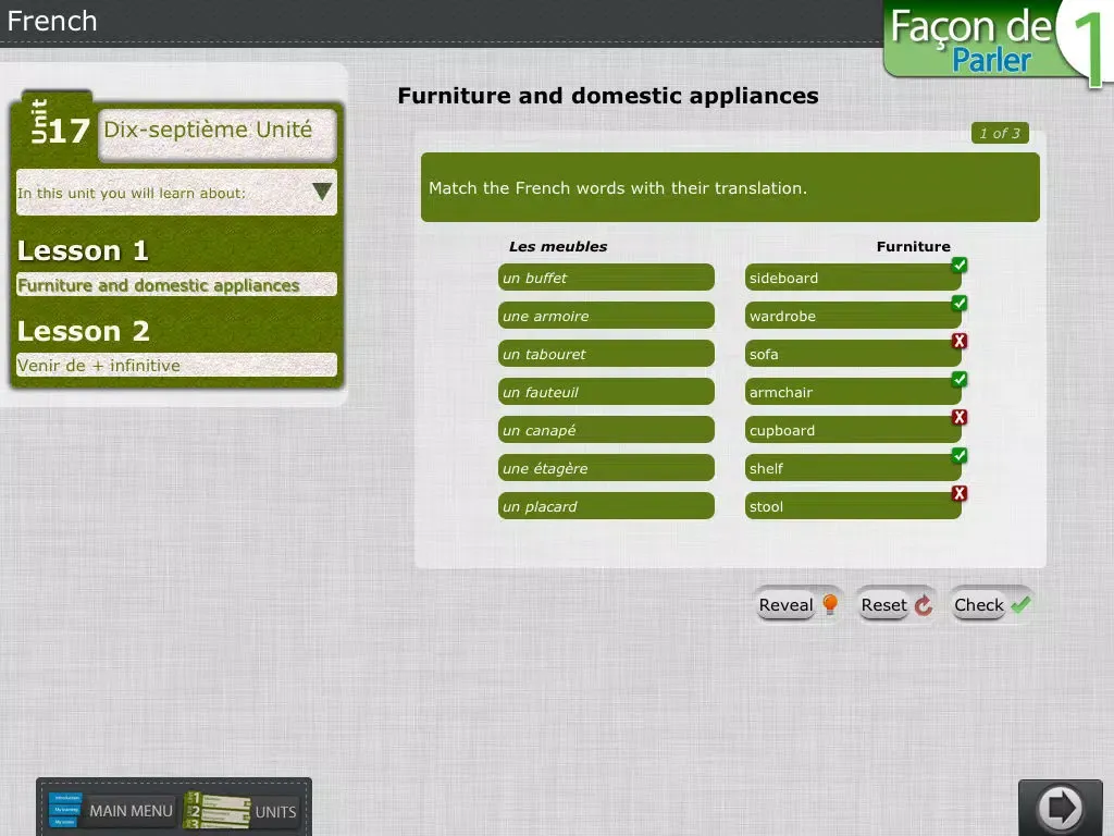 Tangkapan skrin Learn French Lab: Façon 1 iPad 