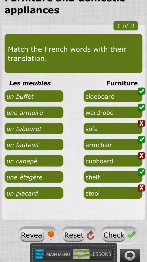Tangkapan skrin Learn French Lab: Façon 1
