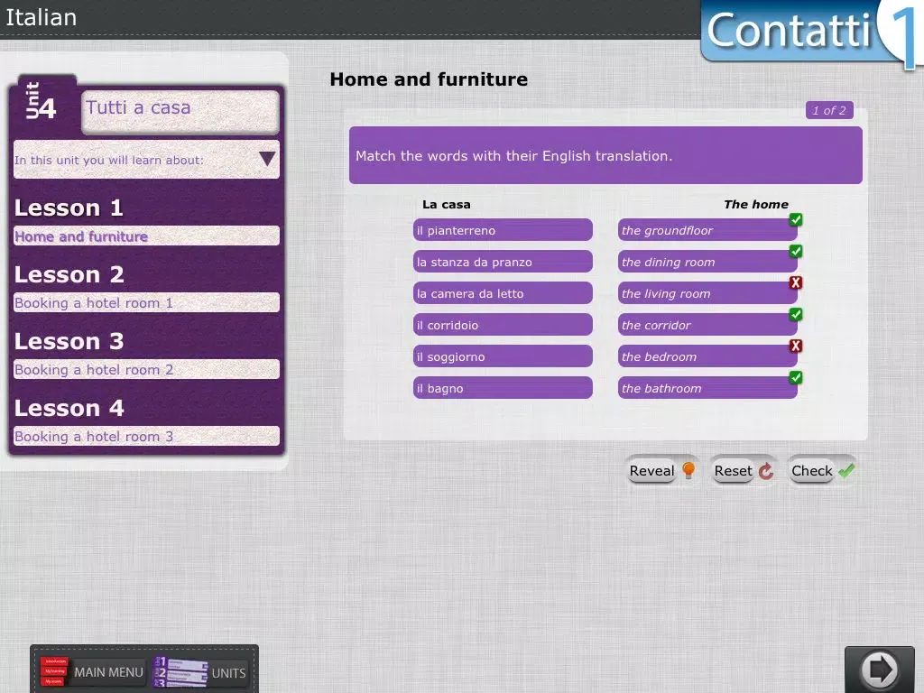 Learn Italian Lab: Contatti 1 iPad  Screenshots