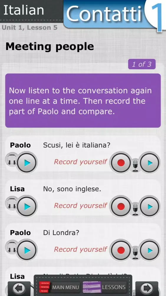 Learn Italian Lab: Contatti 1 Screenshots