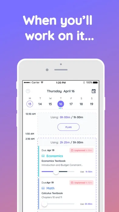 Captures d'écran de Shovel - Study Planner