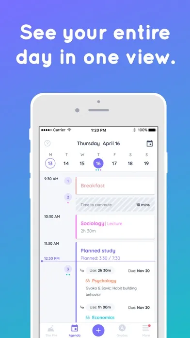 Captures d'écran de Shovel - Study Planner