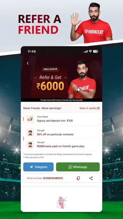 Howzat: Fantasy Cricket App應用截圖