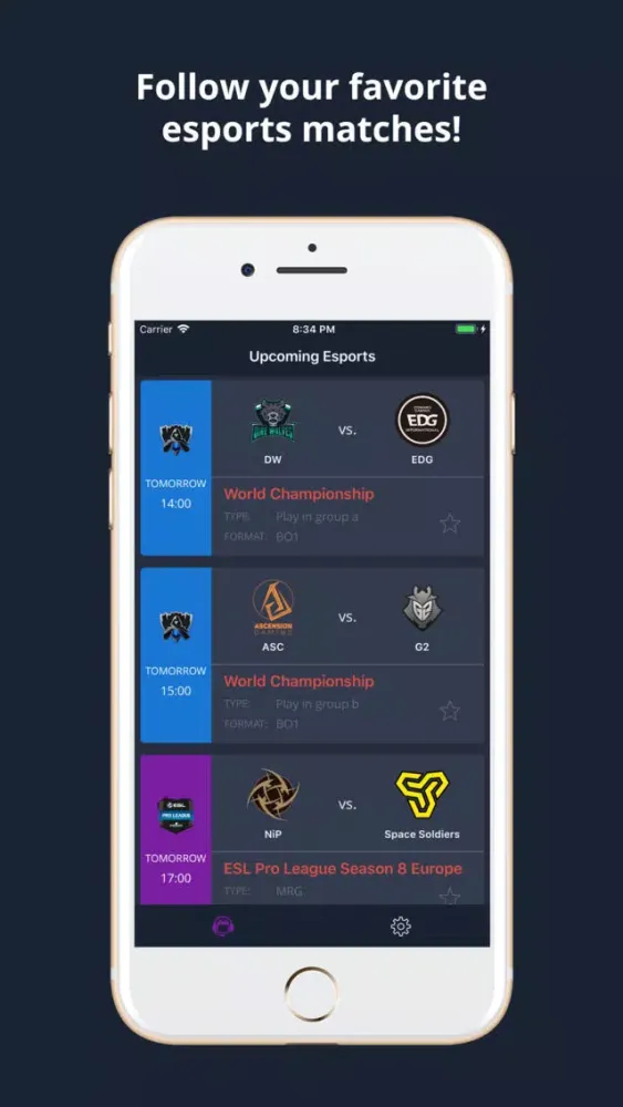 Скриншоты Esports Calendar