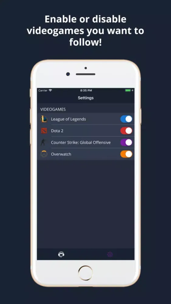 Скриншоты Esports Calendar
