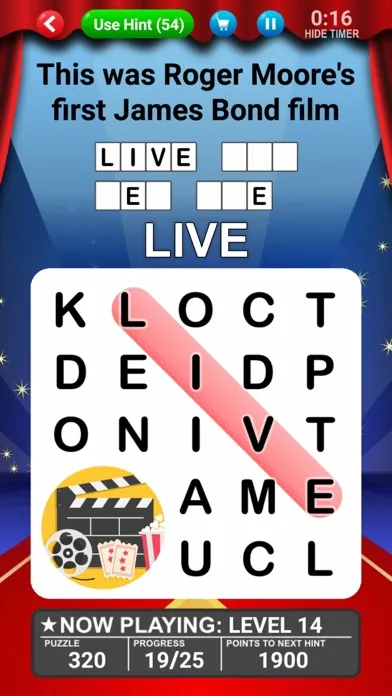 Word Search World Hollywood Screenshots