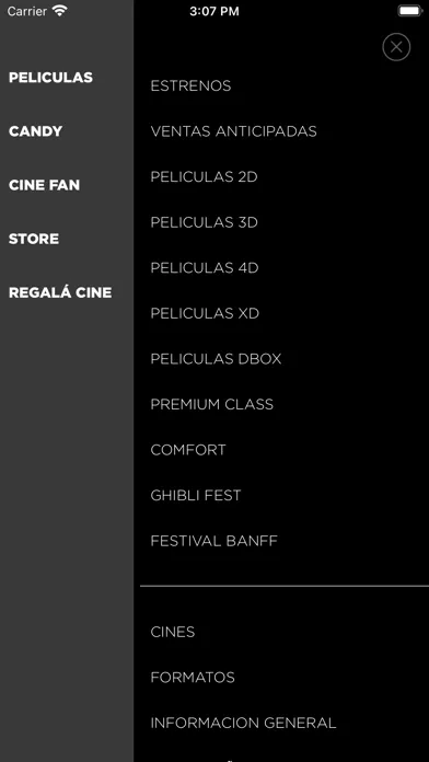 Tangkapan layar Cinemark Hoyts Argentina
