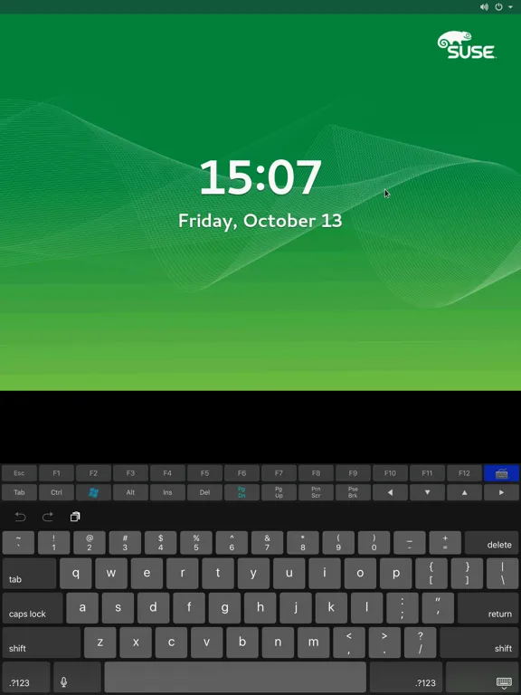 Zrzuty ekranu HPE iLO Mobile iPad 