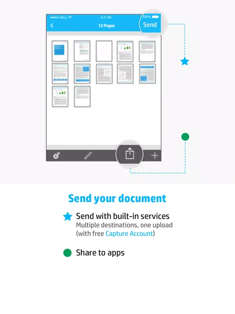 HP JetAdvantage Capture iPad Ekran Görüntüleri