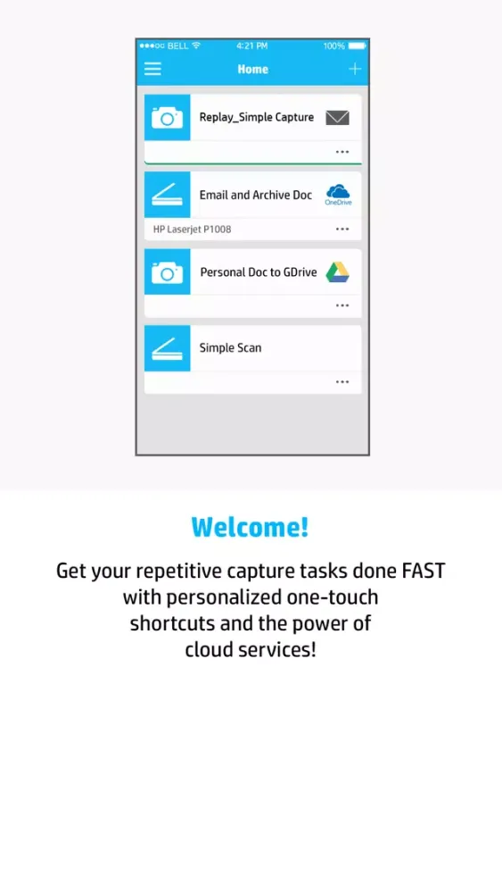 HP JetAdvantage Capture Ekran Görüntüleri