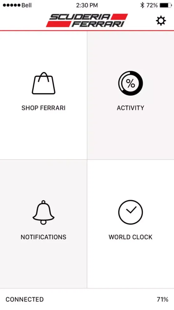 Capturas de tela do Ferrari Ultraveloce Smartwatch