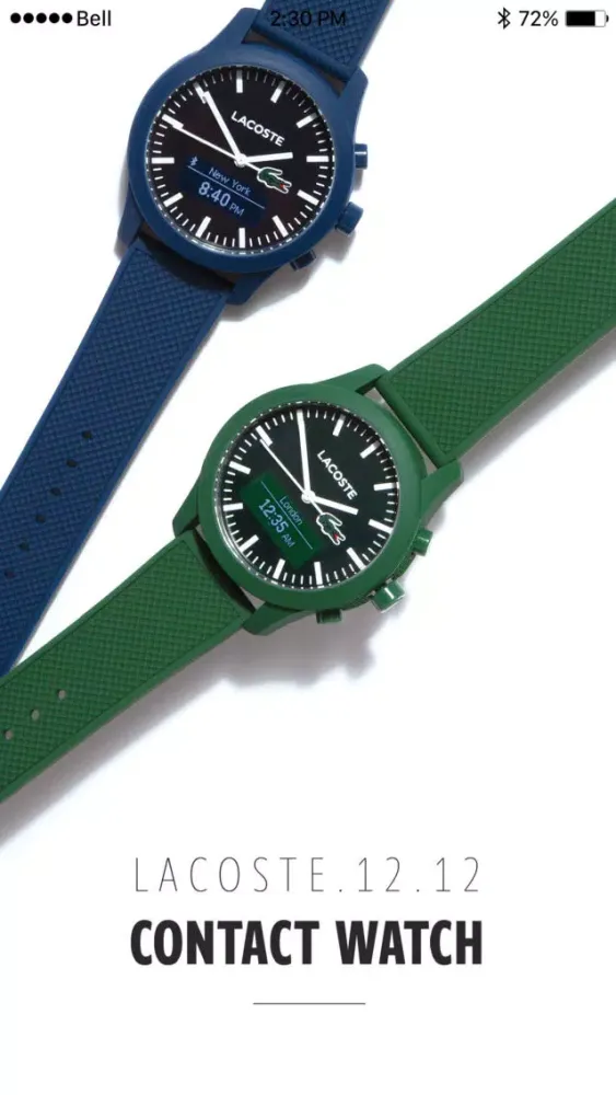 Tangkapan skrin Lacoste.12.12 Contact