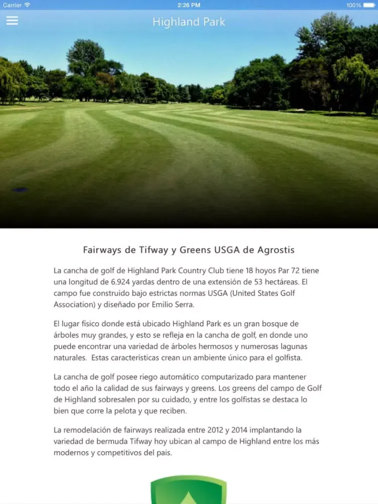 Captures d'écran de Highland Golf iPad 