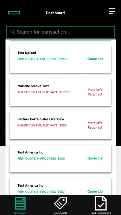 HPE Technomics Screenshots