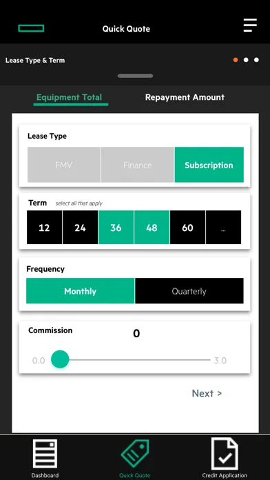 HPE Technomics Screenshots