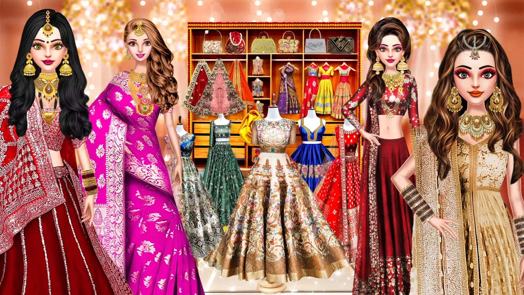 Indian wedding bridal Dress up 스크린샷