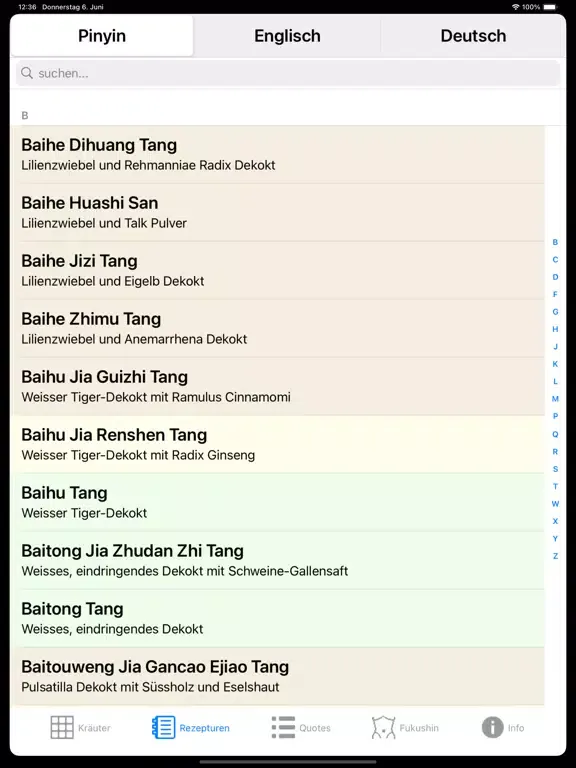 Shanghan Lun und Jing Gui iPad  Screenshots