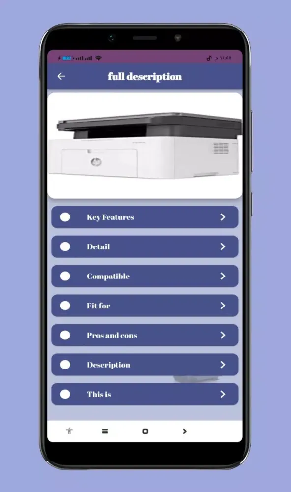 Capturas de tela do HP LaserJet MFP 135W Guide