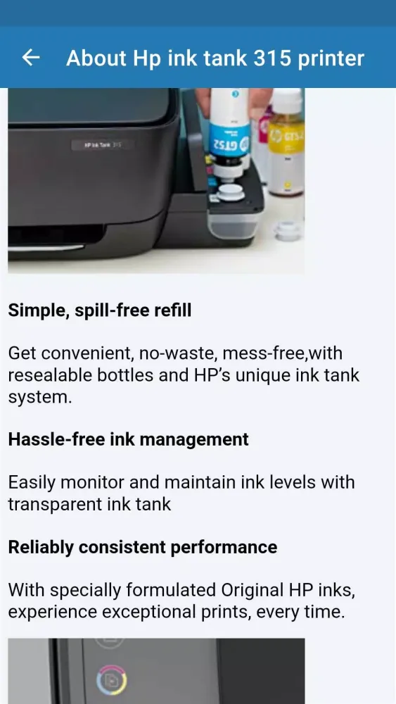 Hp ink tank 315 printer guide Screenshots