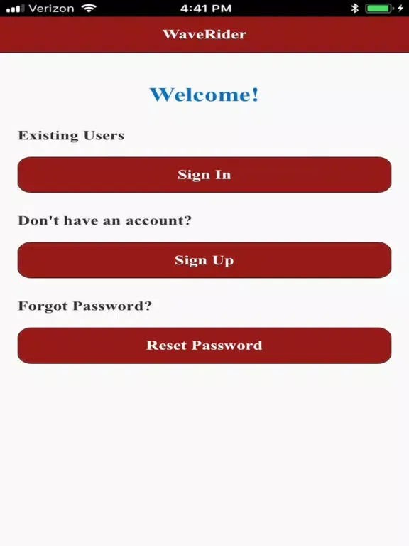 ภาพหน้าจอของ WaveRider Mobile App iPad 