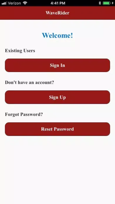 ภาพหน้าจอของ WaveRider Mobile App