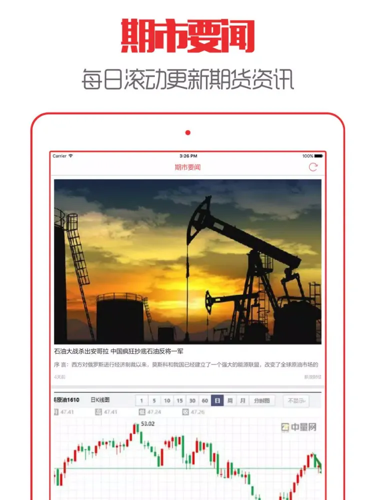 环球期货 - 专业期货投资市场行情新闻资讯服务平台 iPad  Screenshots