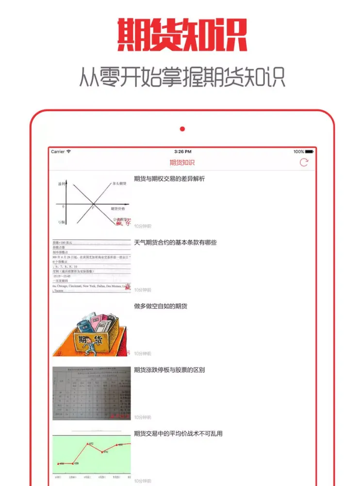 环球期货 - 专业期货投资市场行情新闻资讯服务平台 iPad  Screenshots