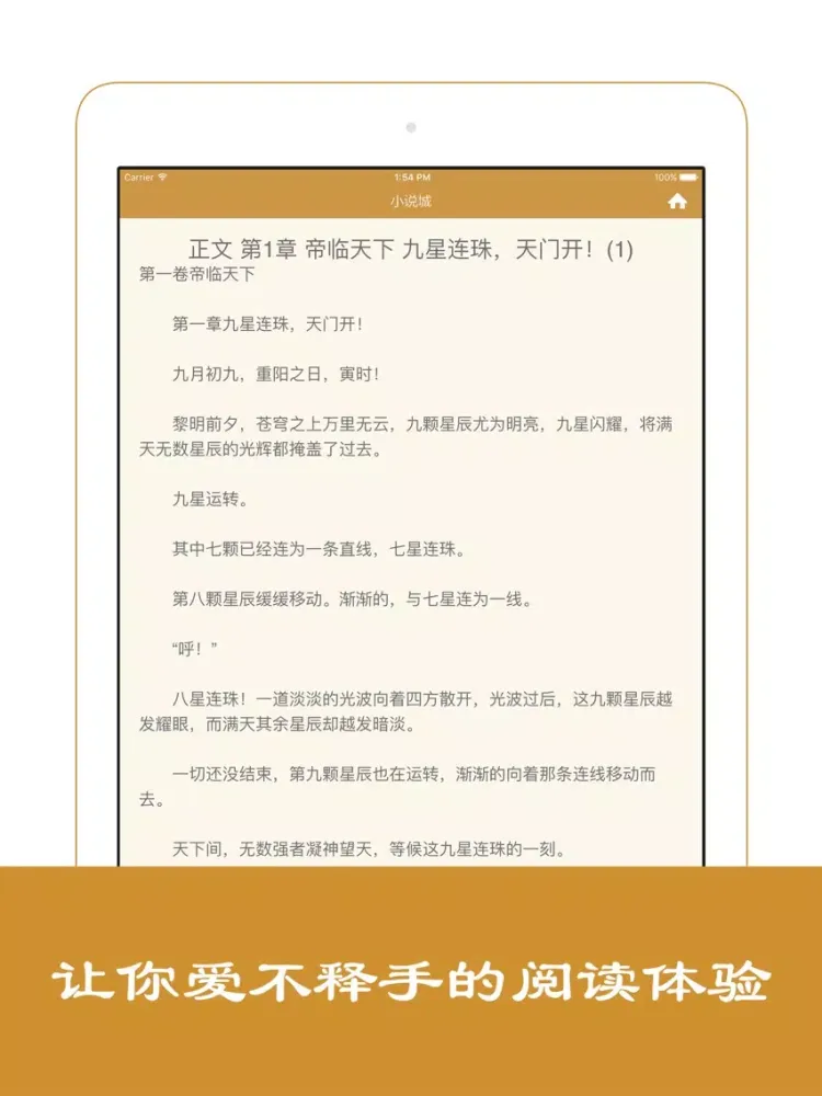 Capturas de tela do 武侠小说 - 网络热门武侠小说大全 iPad 