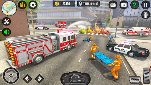 Firefighter Fire Truck Game 3D應用截圖