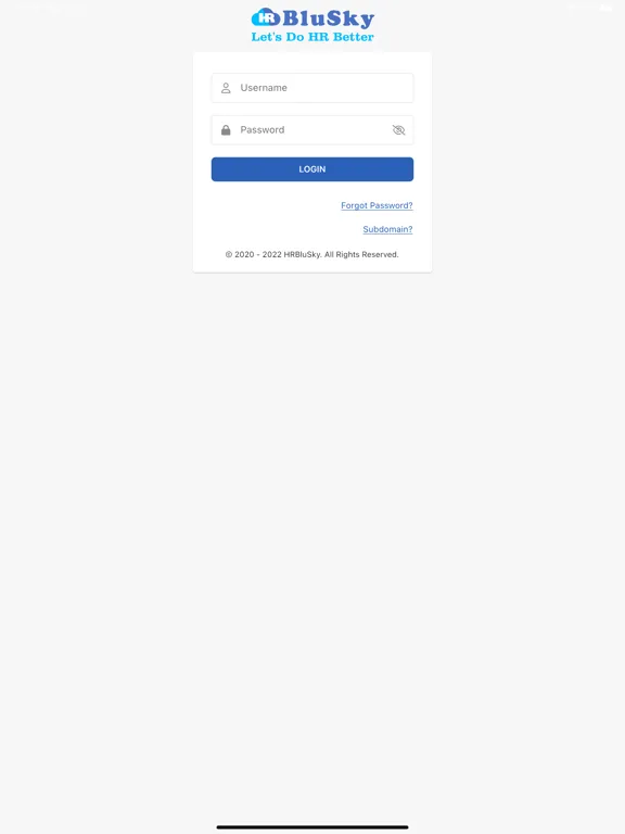 HRBluSky - Attendance Tracker iPad  Screenshots