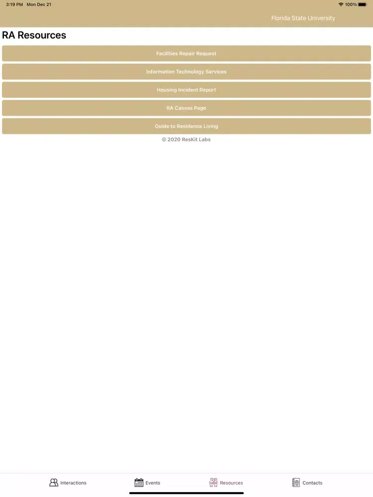 Tangkapan layar ResKit-FSU iPad 