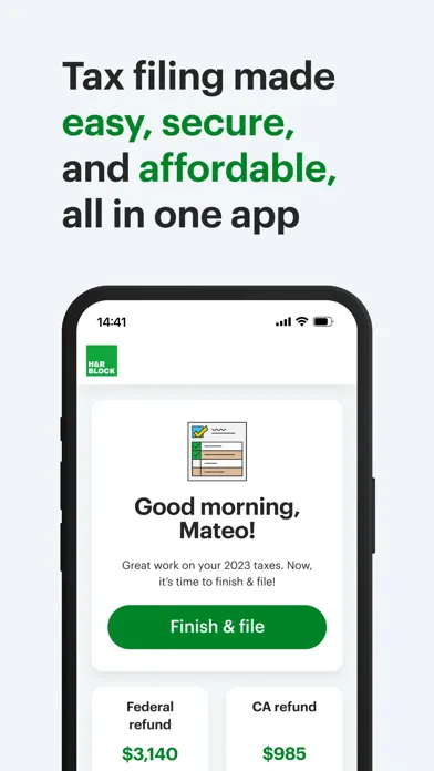Captures d'écran de H&R Block Tax Prep: File Taxes
