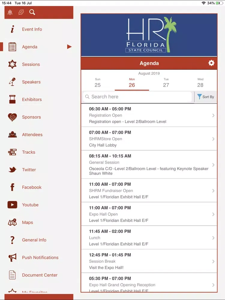 Tangkapan layar HR Florida iPad 
