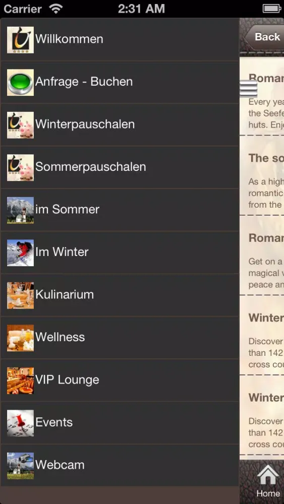 Capturas de pantalla de HRH-Hotel Hochland