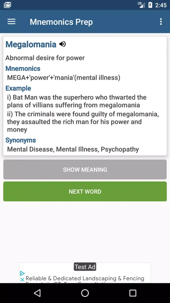 Скриншоты Mnemonics Prep