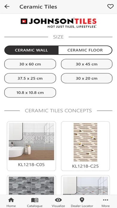 Zrzuty ekranu H & R Johnson Tiles