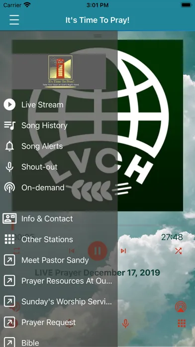Tangkapan layar Harvest Radio Network