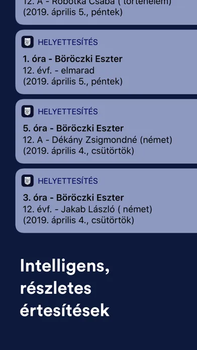 SZIG Helyettesítés スクリーンショット