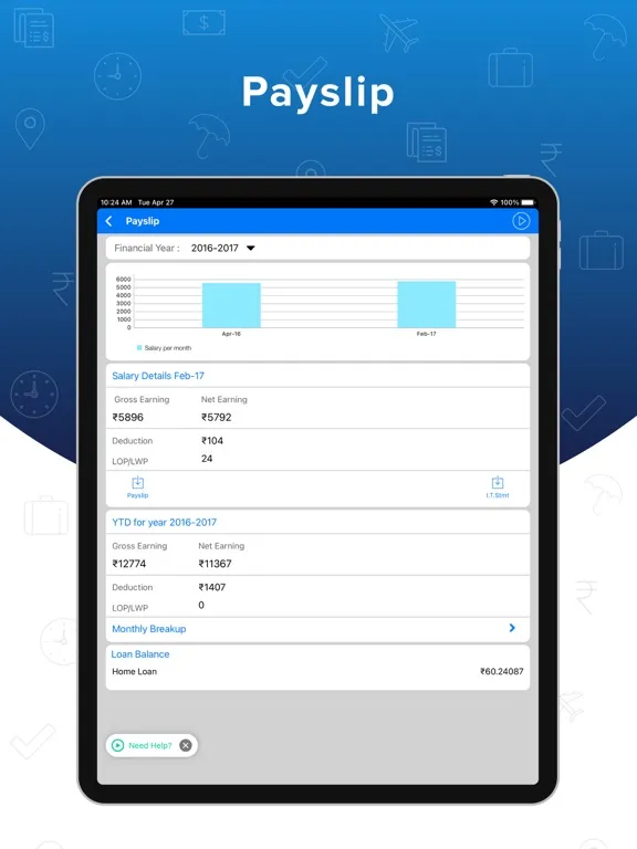 ภาพหน้าจอของ FactoHR Mobile Solutions iPad 