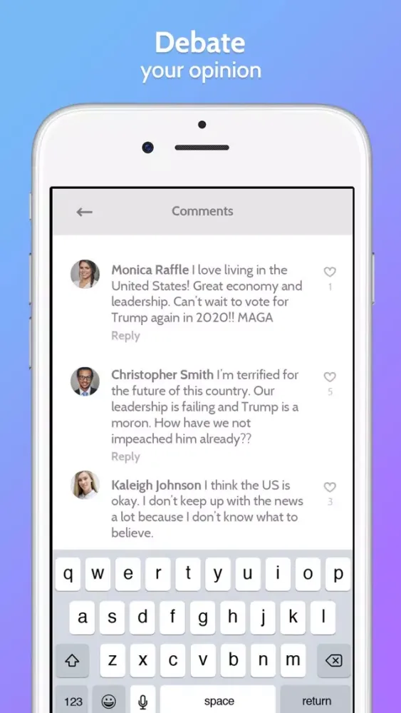 تصاویر OpinionUP: Vote & Debate Polls