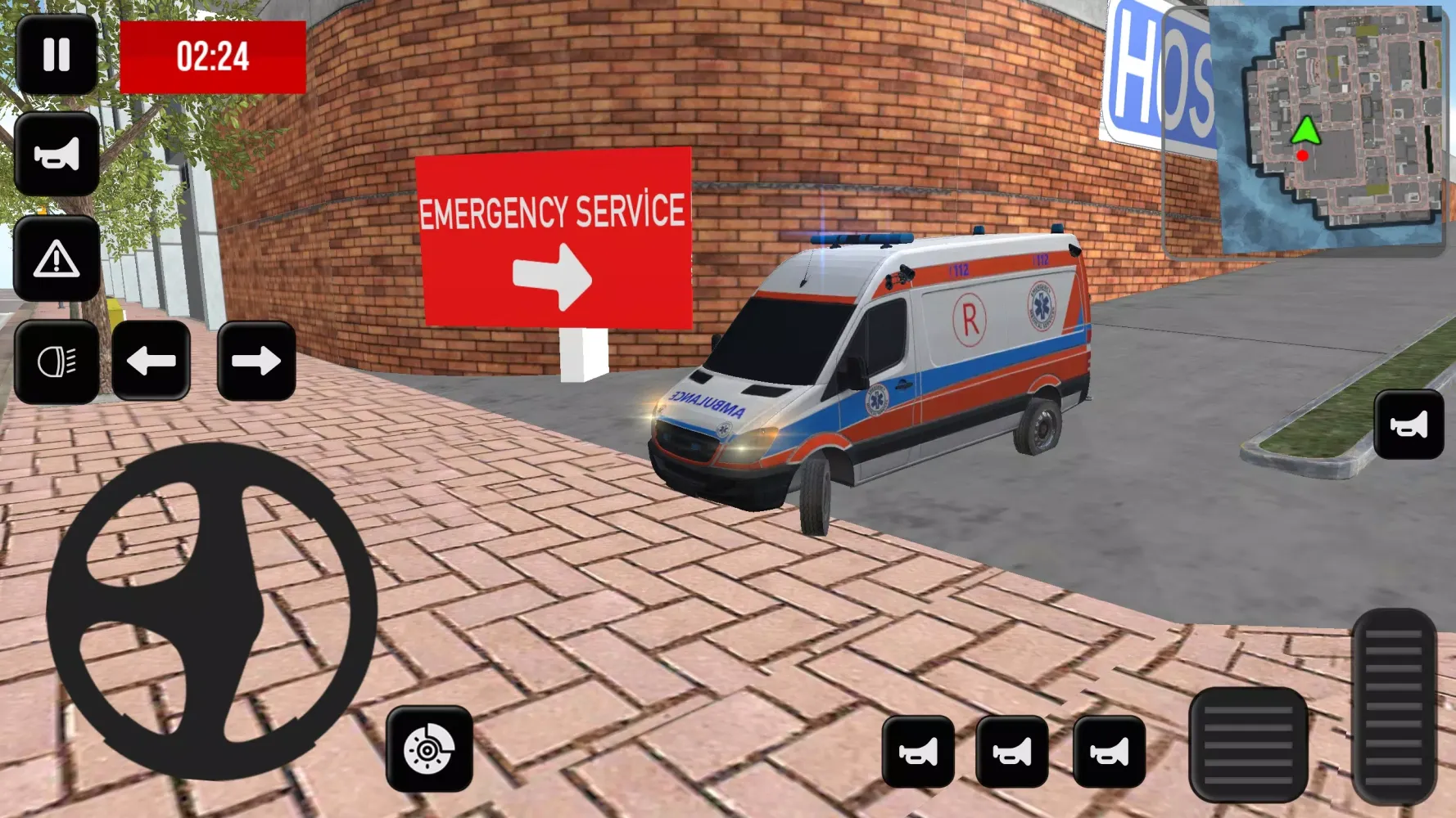 Tangkapan layar Ambulans Simulator : Emergency