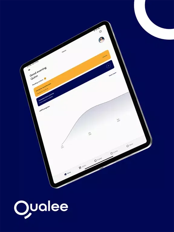 ภาพหน้าจอของ QUALEE onboarding & engagement iPad 