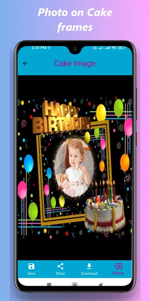 Captures d'écran de Name Photo on Cake