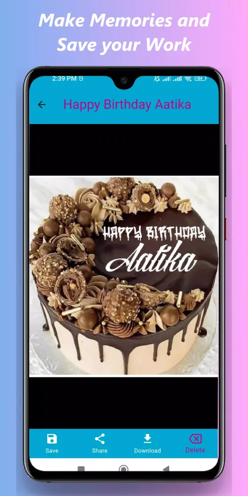 Captures d'écran de Name Photo on Cake