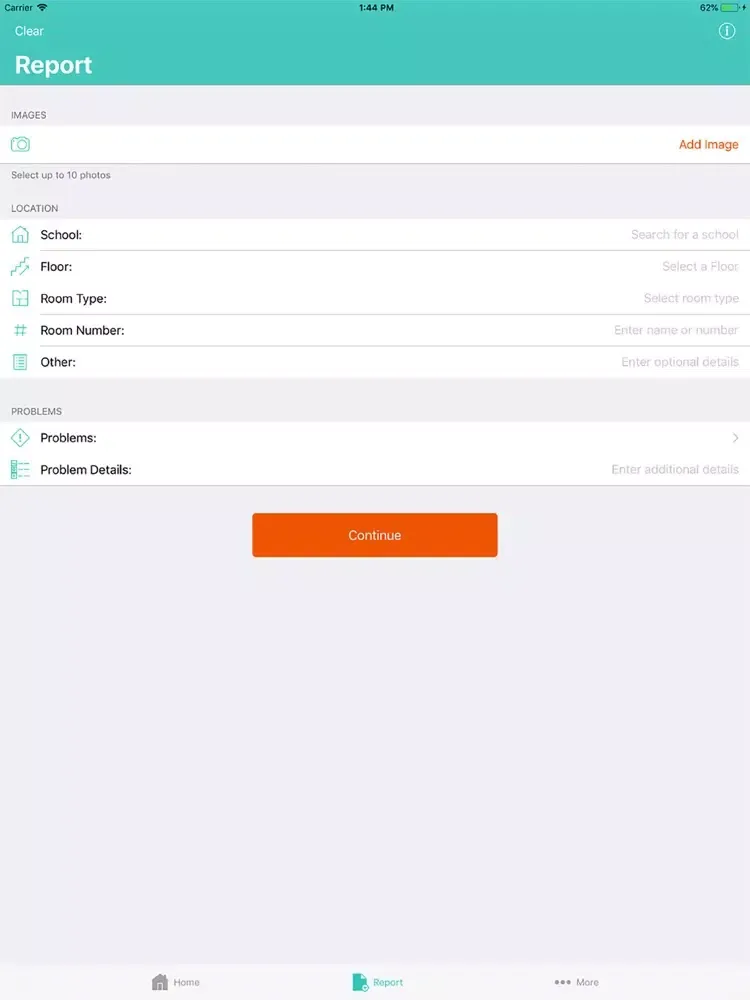Tangkapan layar HSB Reporter App iPad 